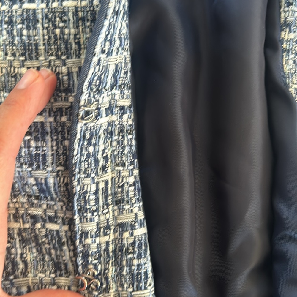 Talbots Chambray Trim Tweed blazer - Picture 5 of 12